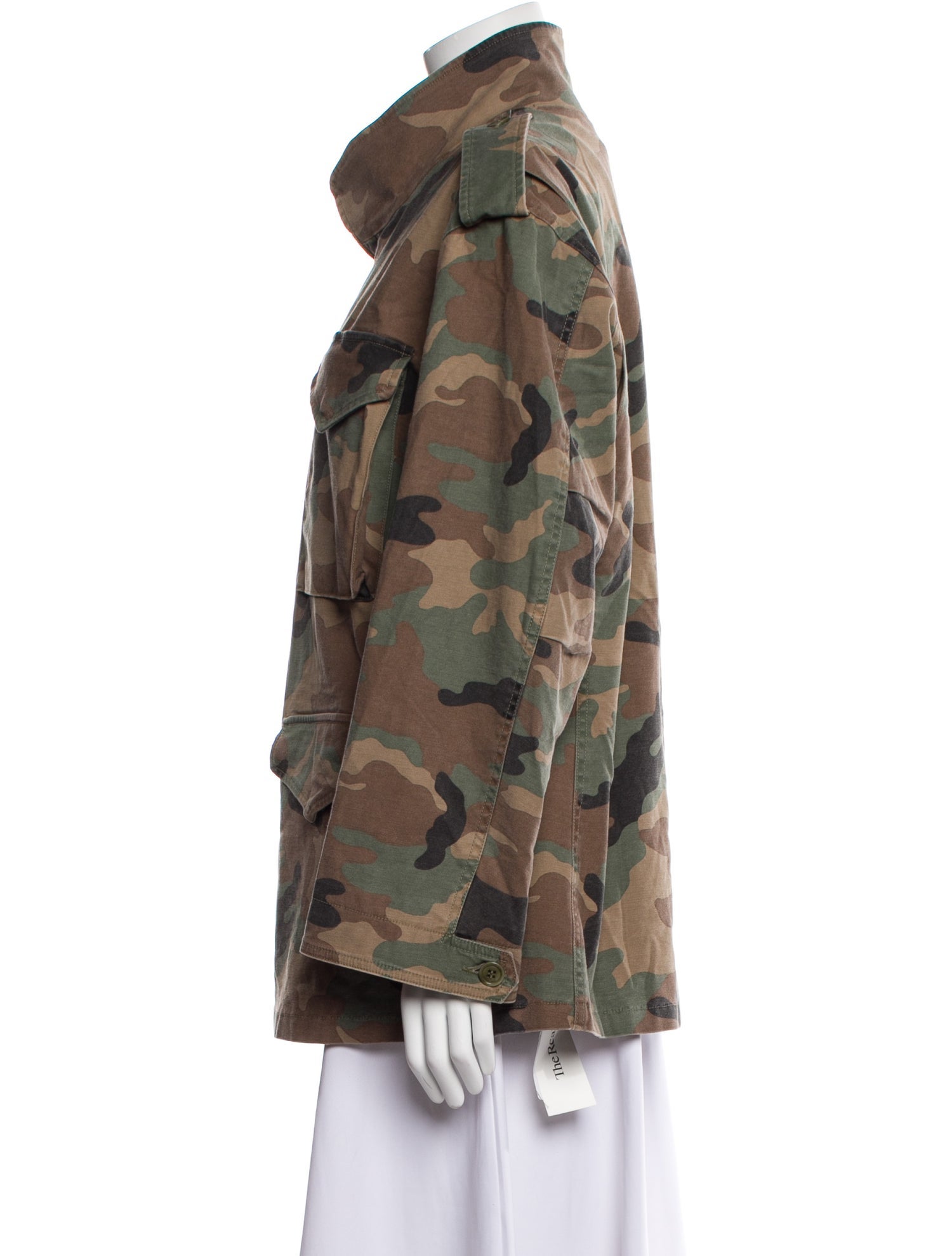 Nili Lotan Camouflage Print Utility Jacket