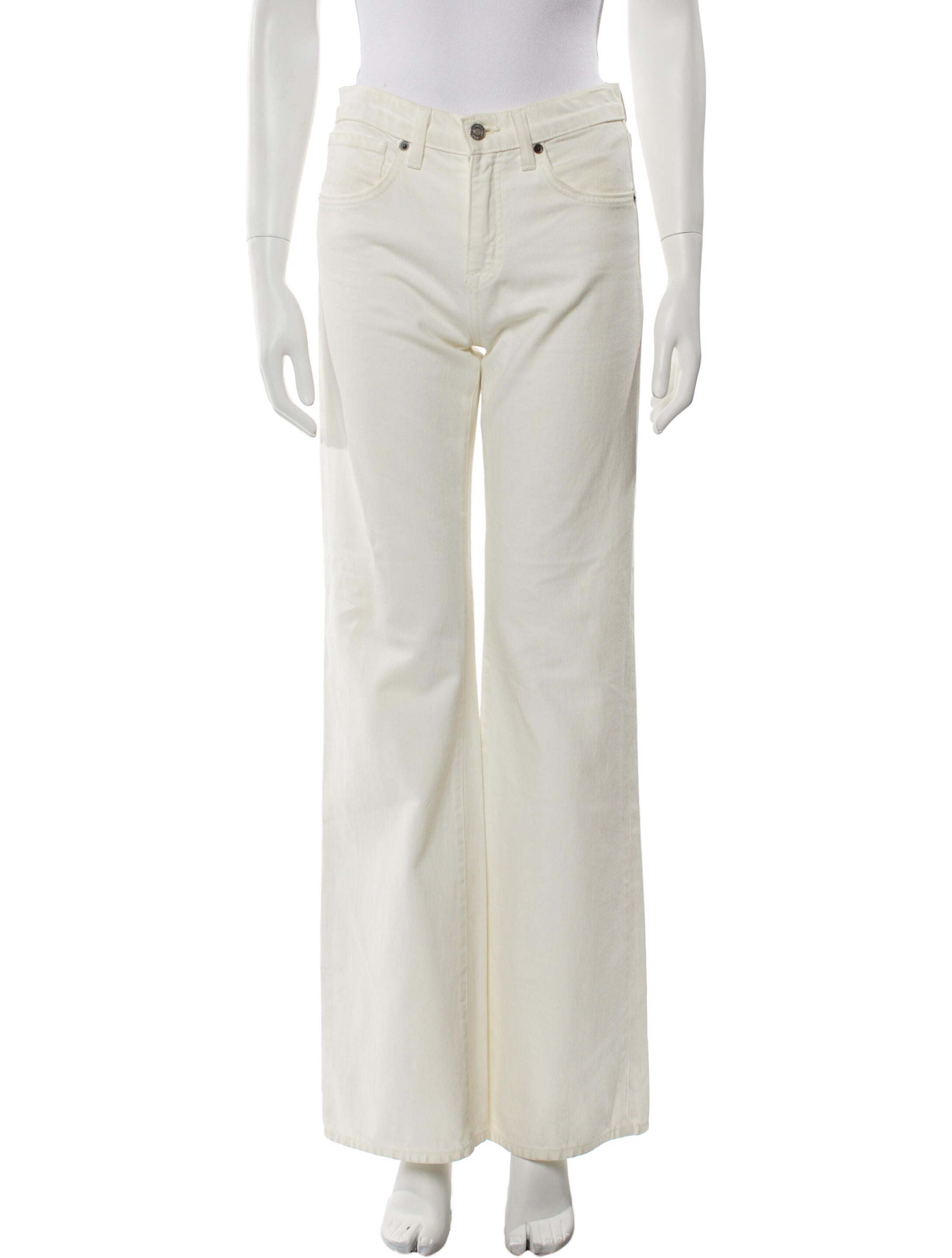 Nili Lotan Mid-Rise Wide Leg Jeans