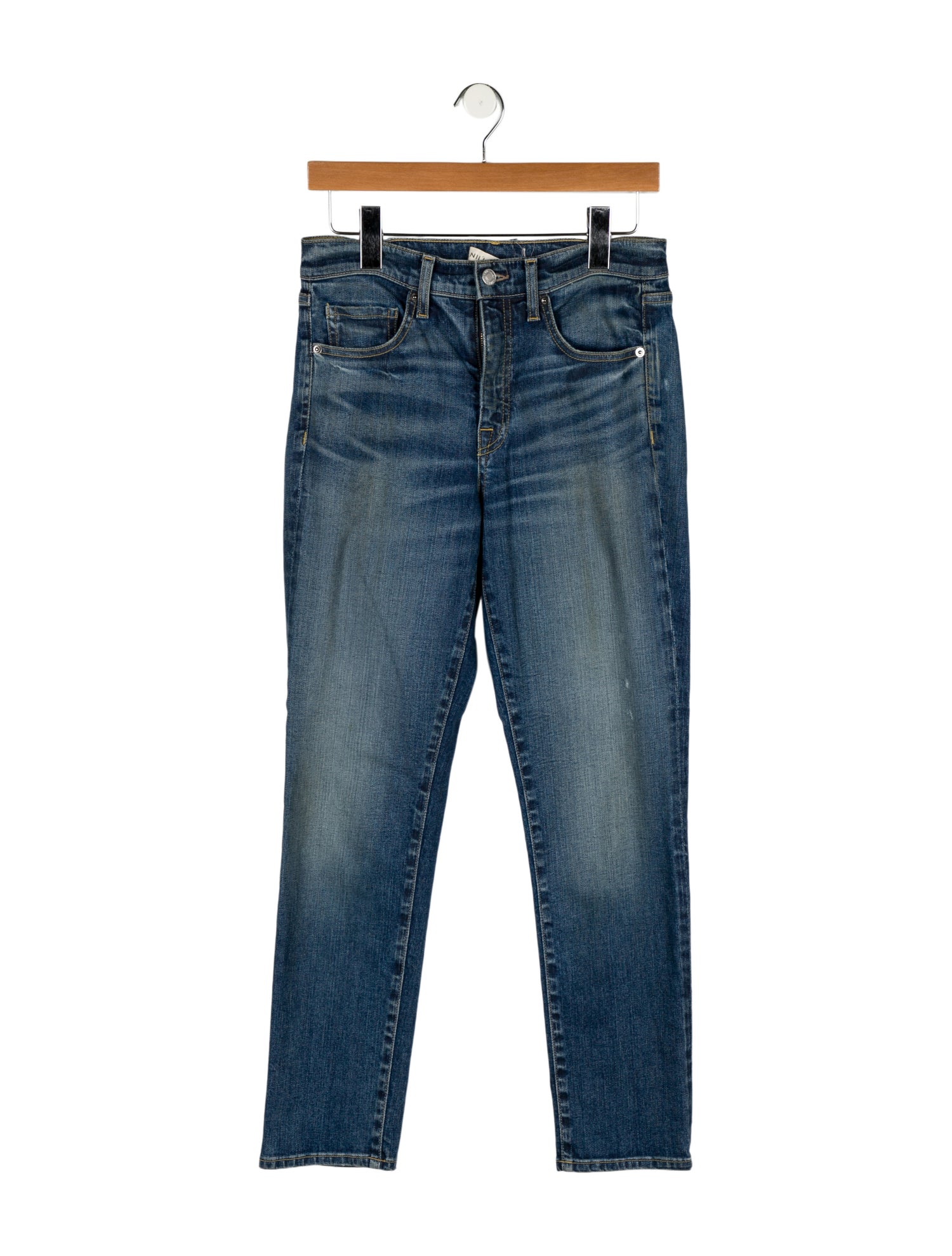 Nili Lotan Mid-Rise Skinny Leg Jeans