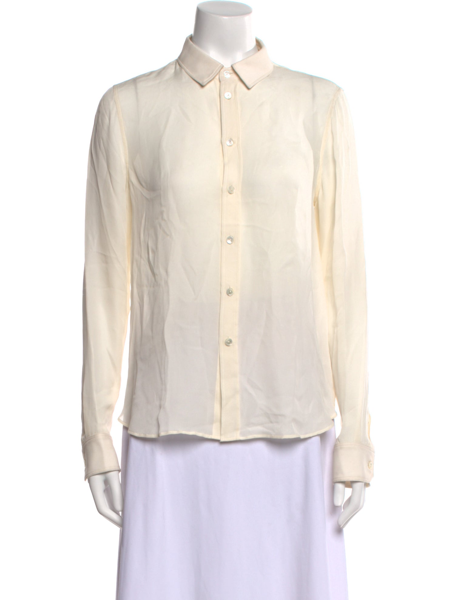Nili Lotan Long Sleeve Button-Up Top