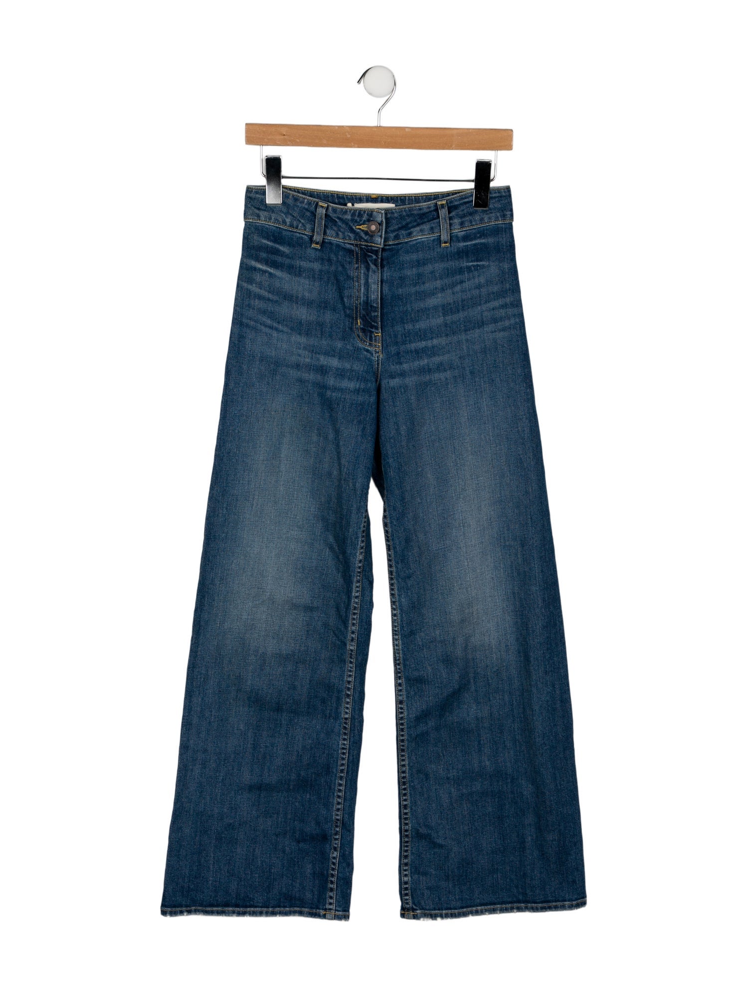 Nili Lotan Mid-Rise Wide Leg Jeans