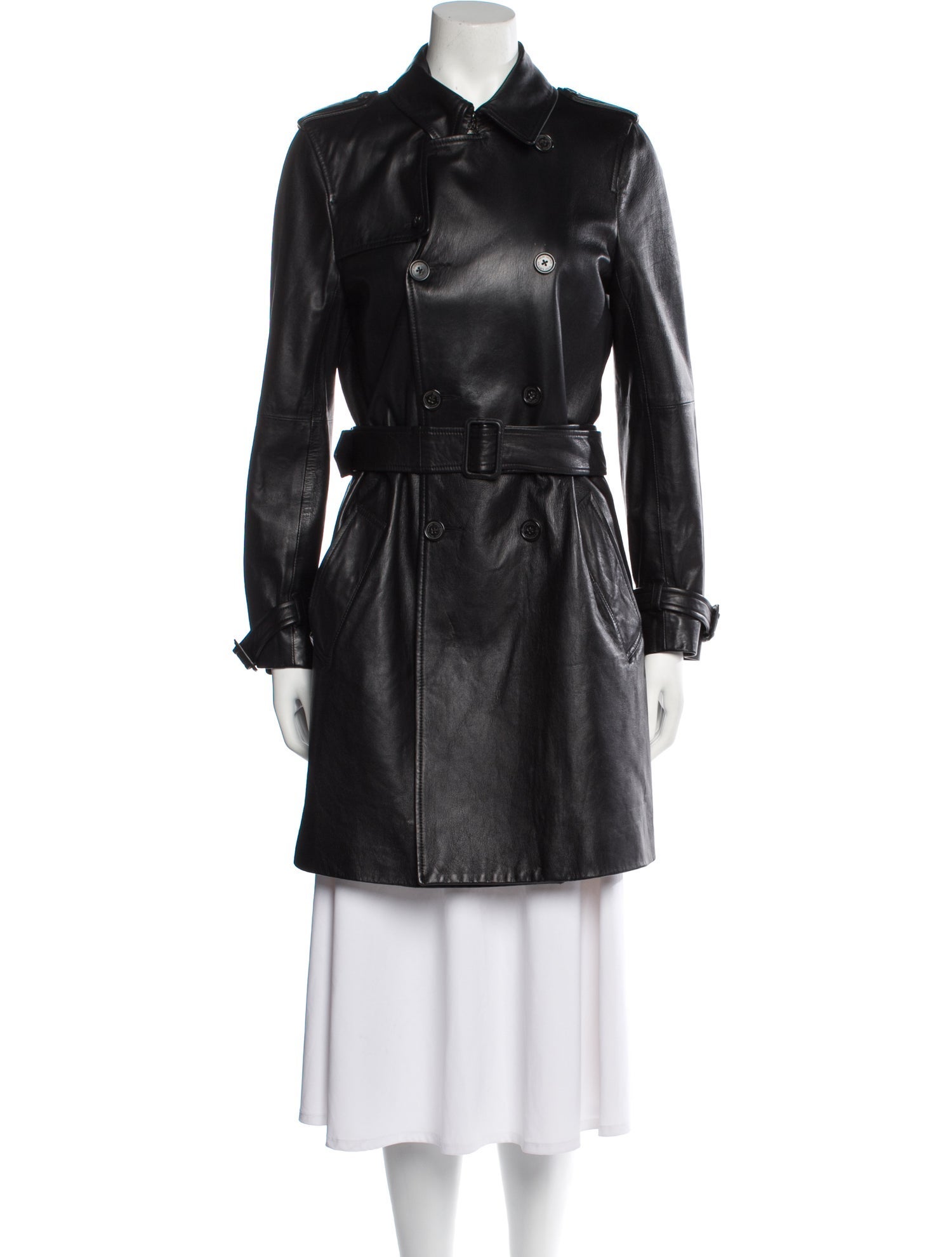Nili Lotan Lambskin Trench Coat