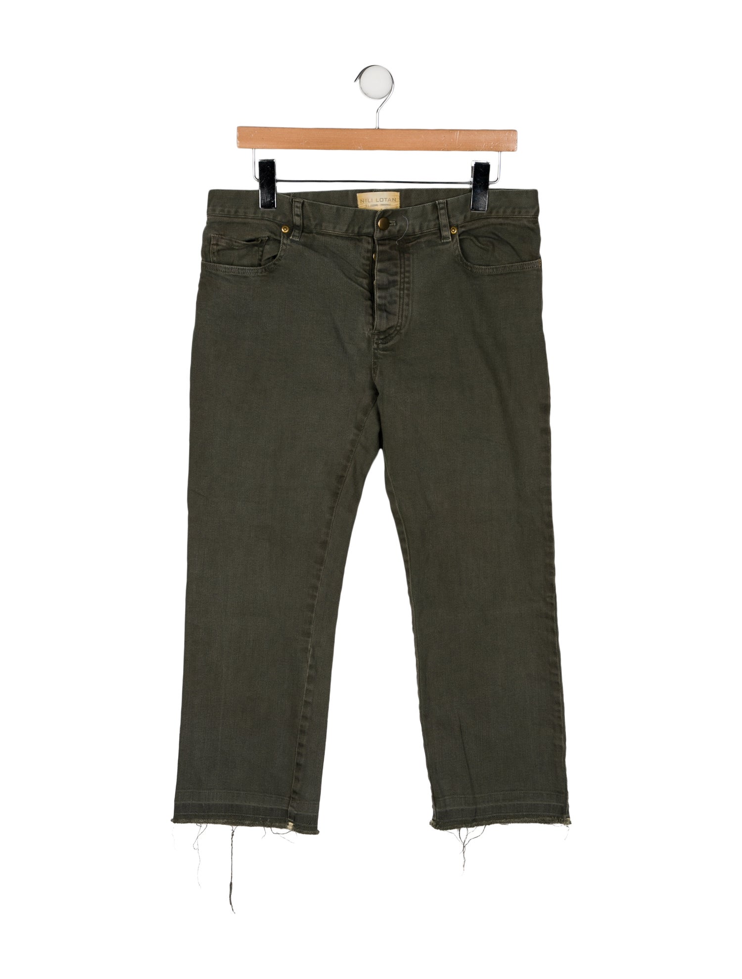 Nili Lotan Mid-Rise Straight Leg Jeans