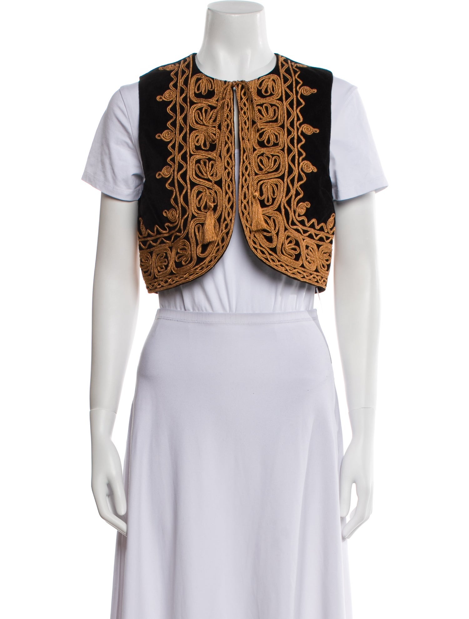 Nili Lotan Velvet Patterned Vest