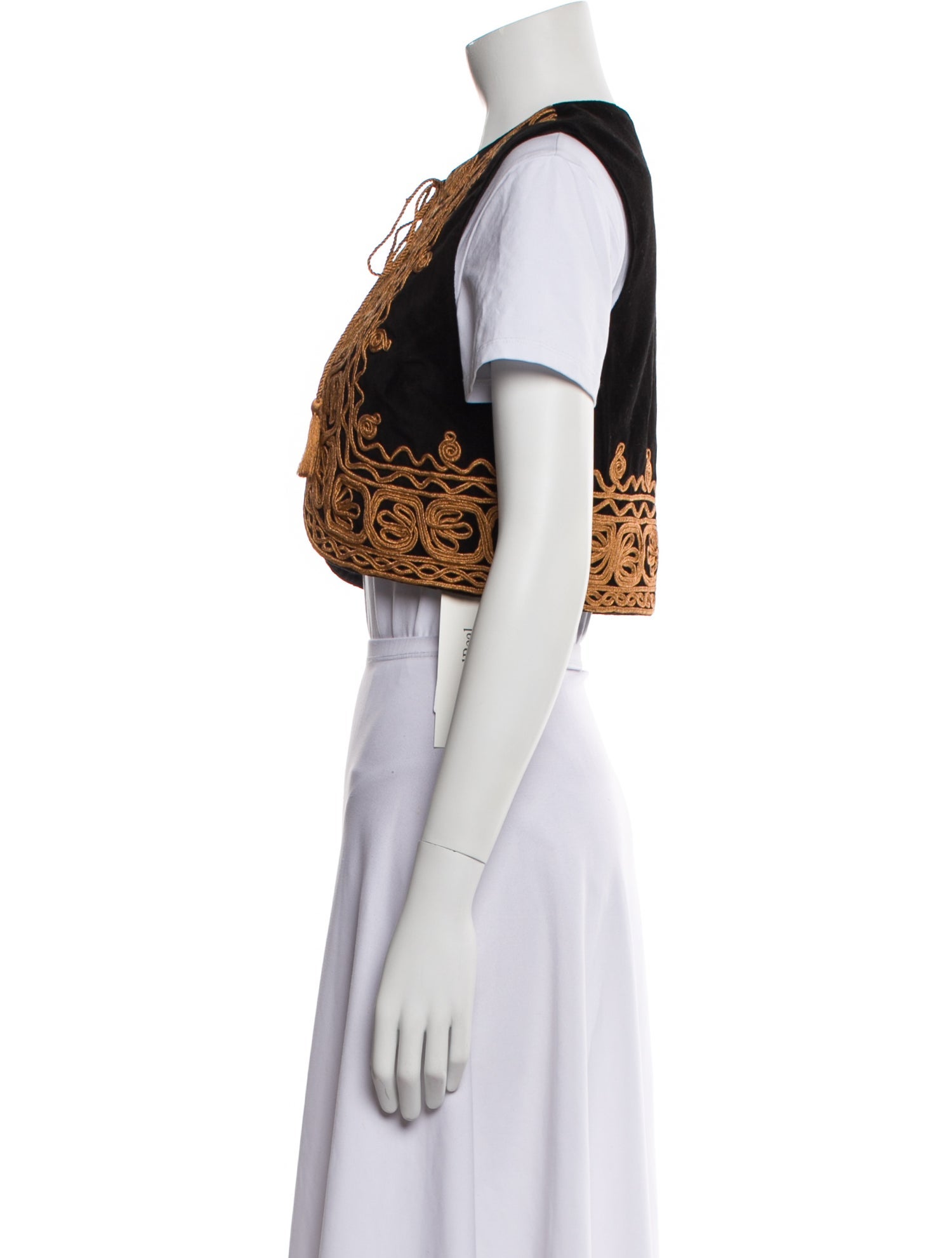 Nili Lotan Velvet Patterned Vest