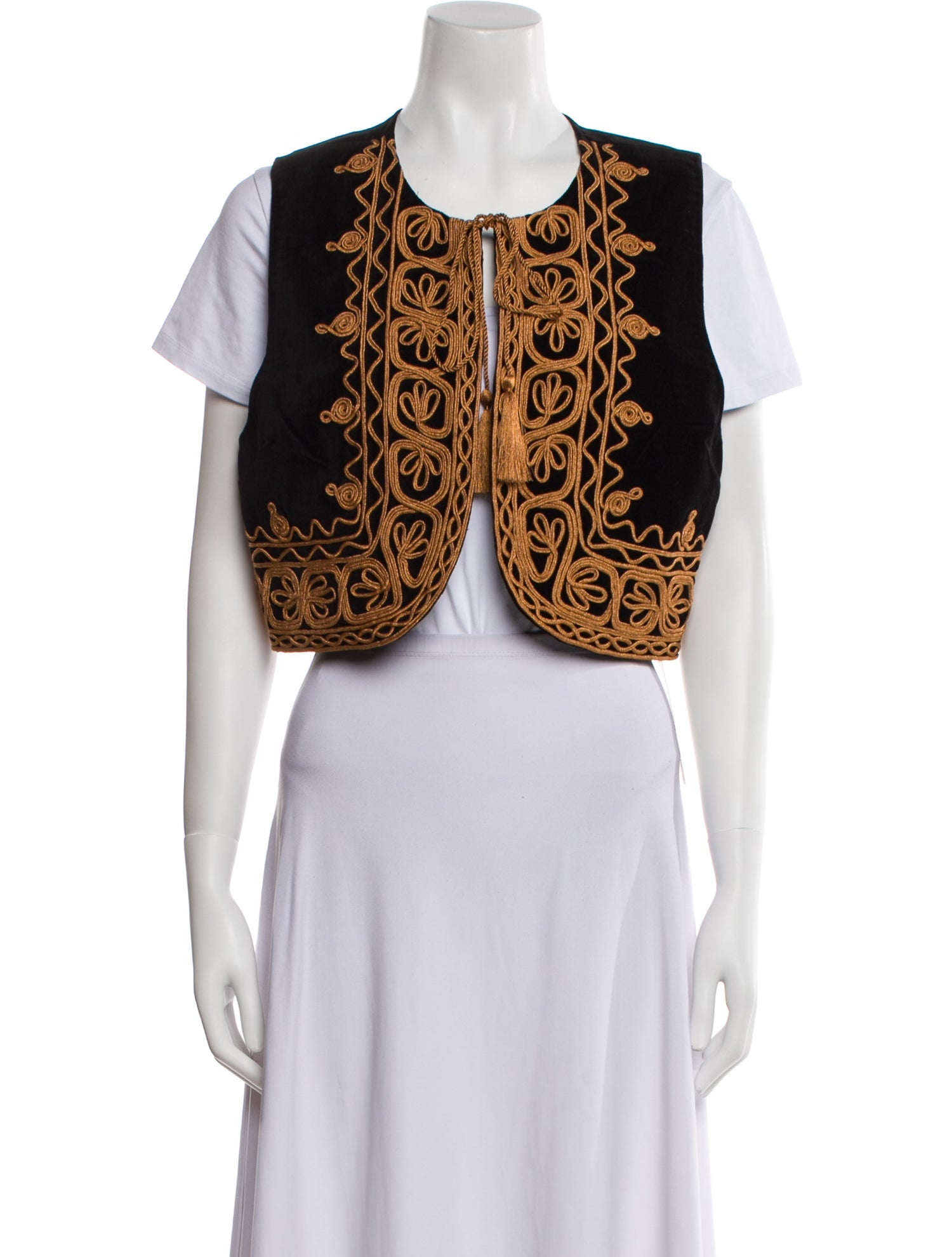 Nili Lotan Velvet Patterned Vest