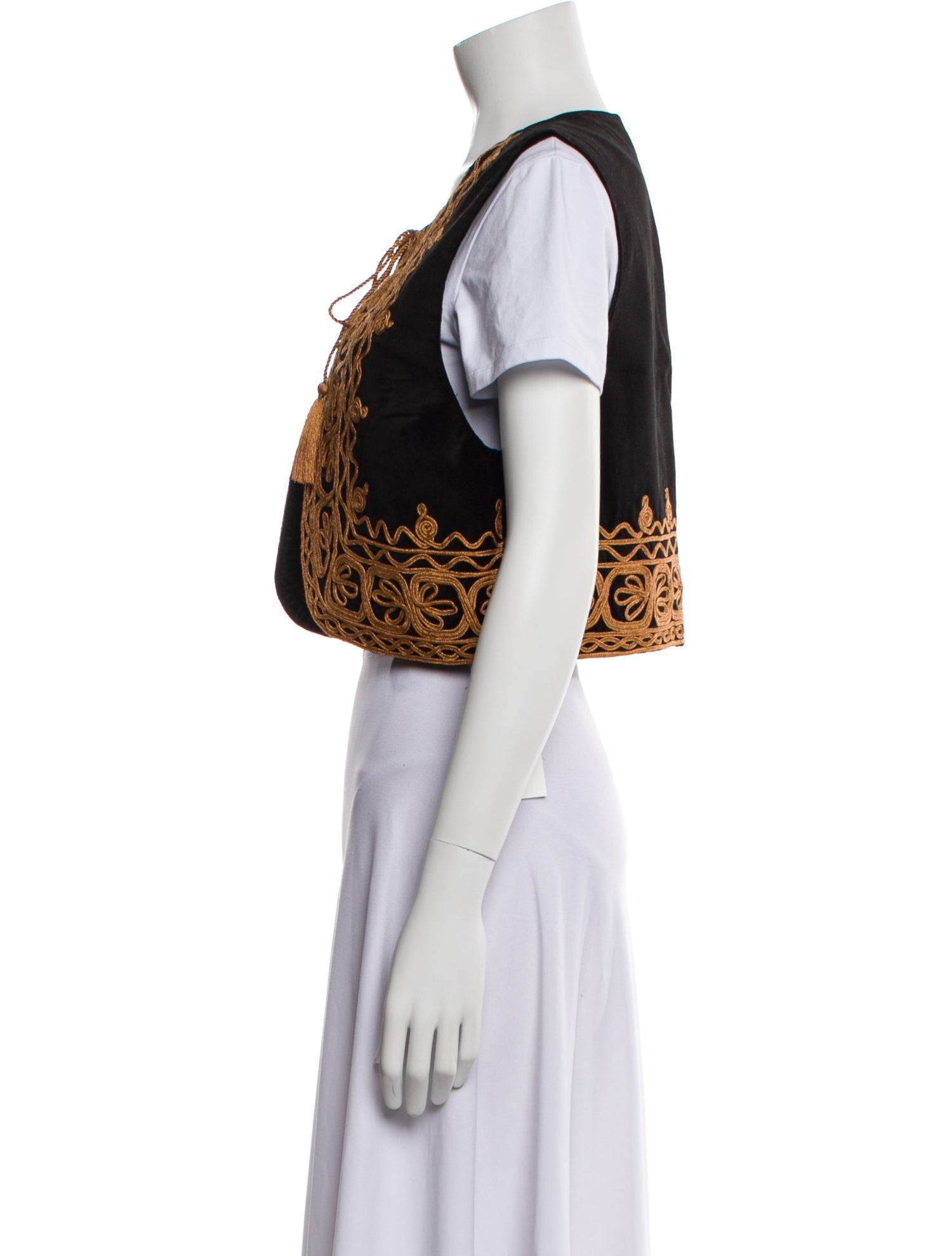 Nili Lotan Velvet Patterned Vest