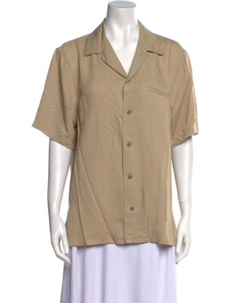 Nili Lotan Short Sleeve Button-Up Top