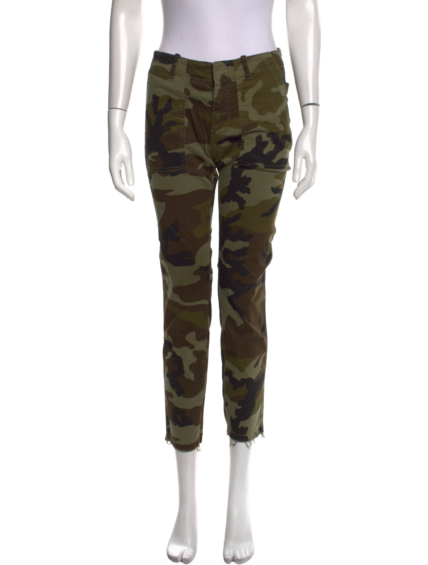 Nili Lotan Camouflage Print Straight Leg Pants