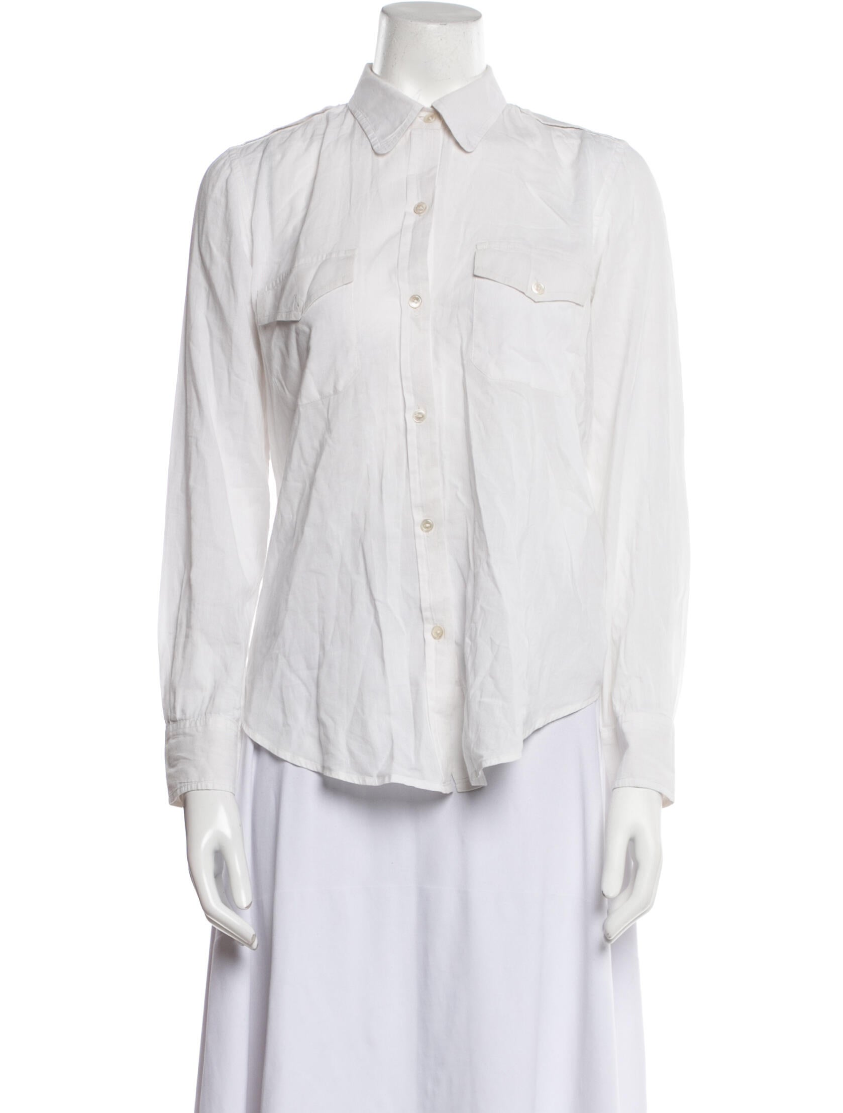 Nili Lotan Long Sleeve Button-Up Top