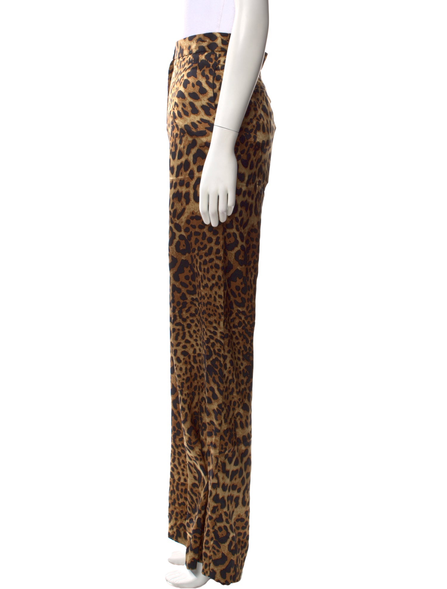 Nili Lotan Animal Print Wide Leg Pants