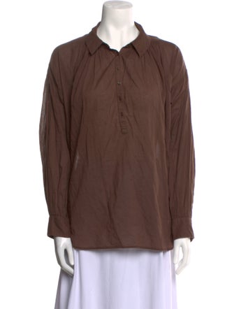 Nili Lotan Long Sleeve Button-Up Top