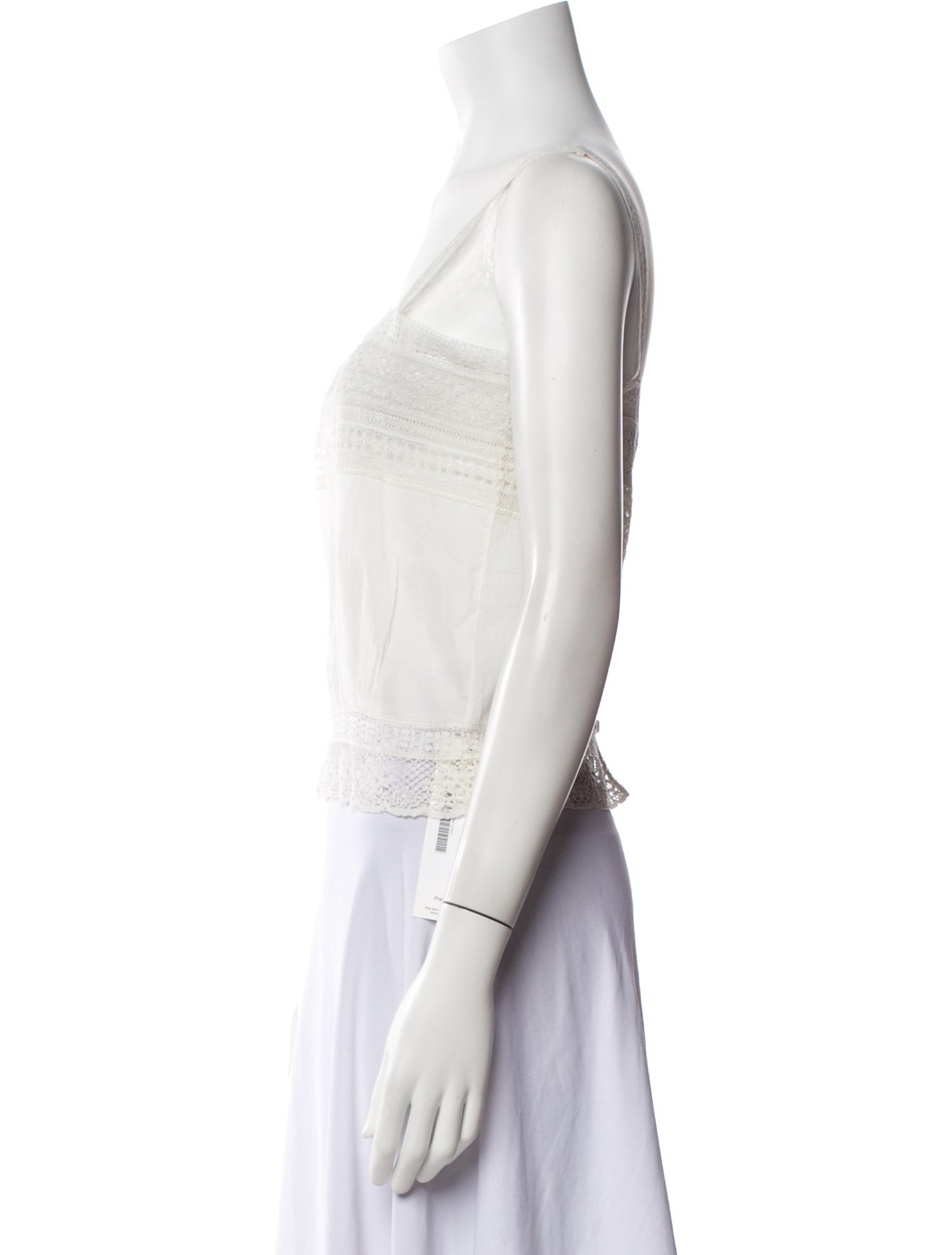 Nili Lotan Square Neckline Sleeveless Crop Top