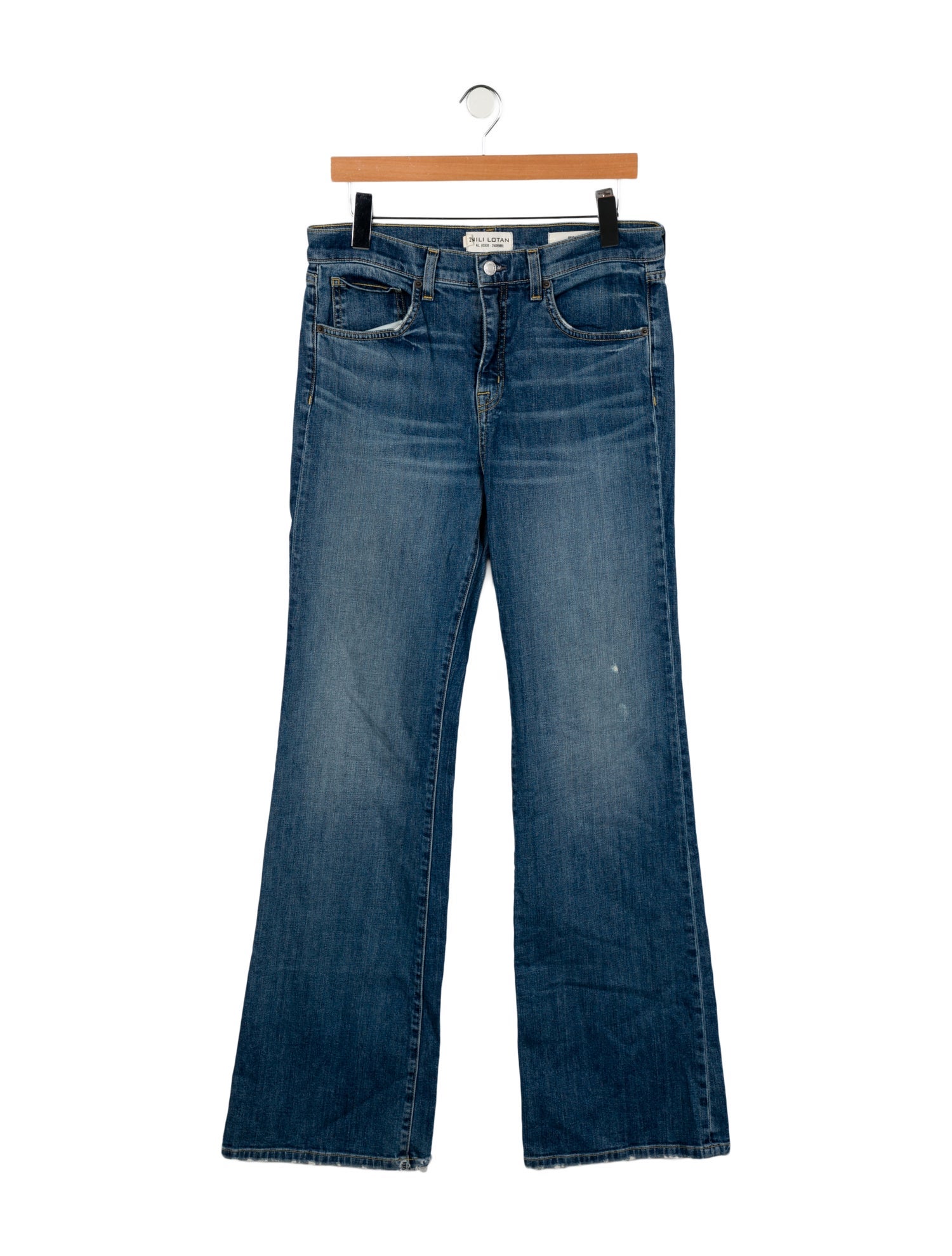 Nili Lotan Mid-Rise Wide Leg Jeans