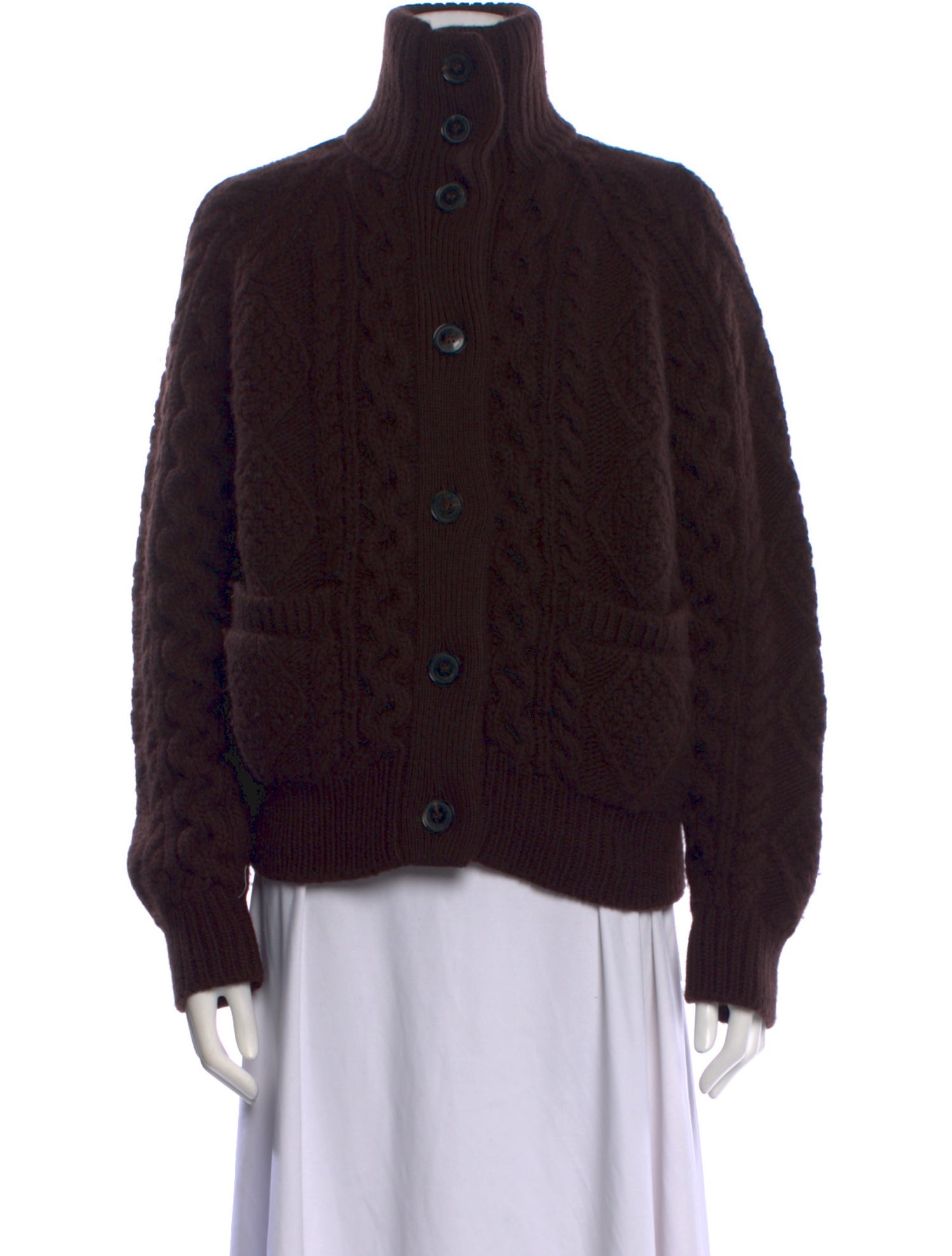Nili Lotan Wool Mock Neck Sweater
