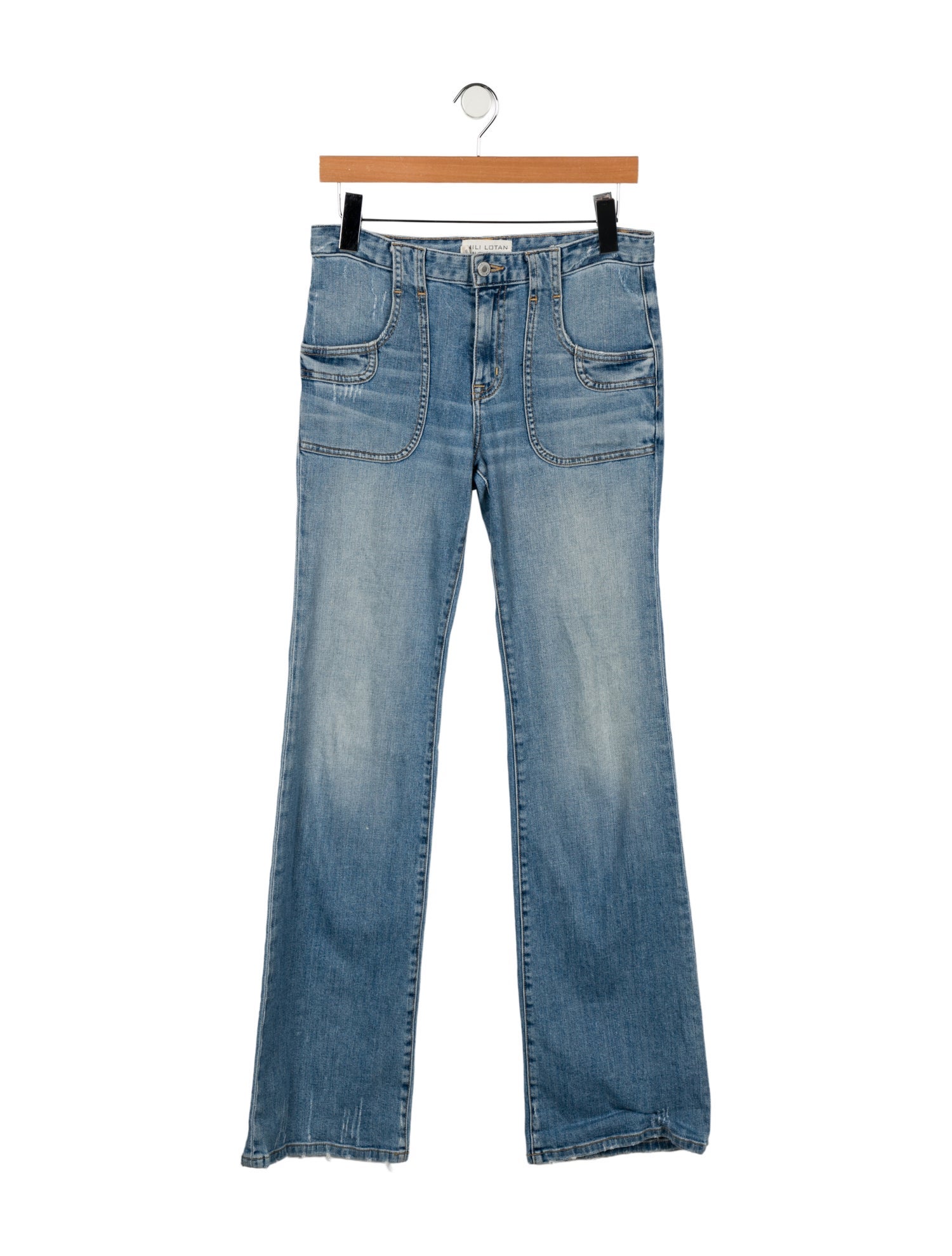 Nili Lotan Mid-Rise Wide Leg Jeans