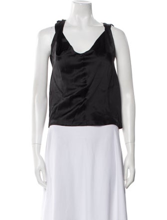 Nili Lotan Silk Halterneck Crop Top