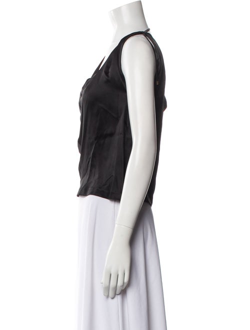 Nili Lotan Silk Halterneck Crop Top