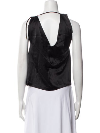 Nili Lotan Silk Halterneck Crop Top