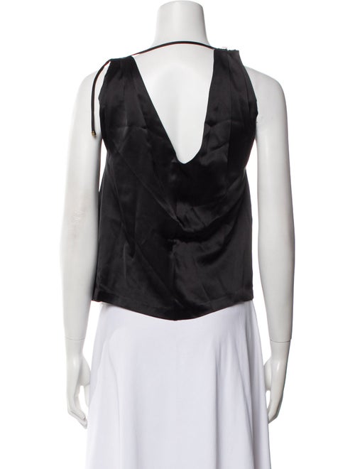 Nili Lotan Silk Halterneck Crop Top