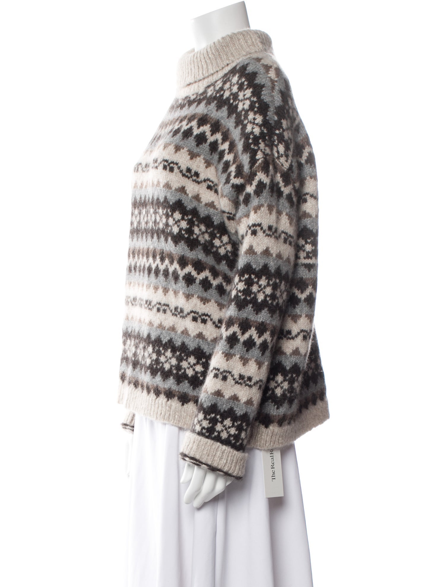 Nili Lotan Alpaca Printed Sweater