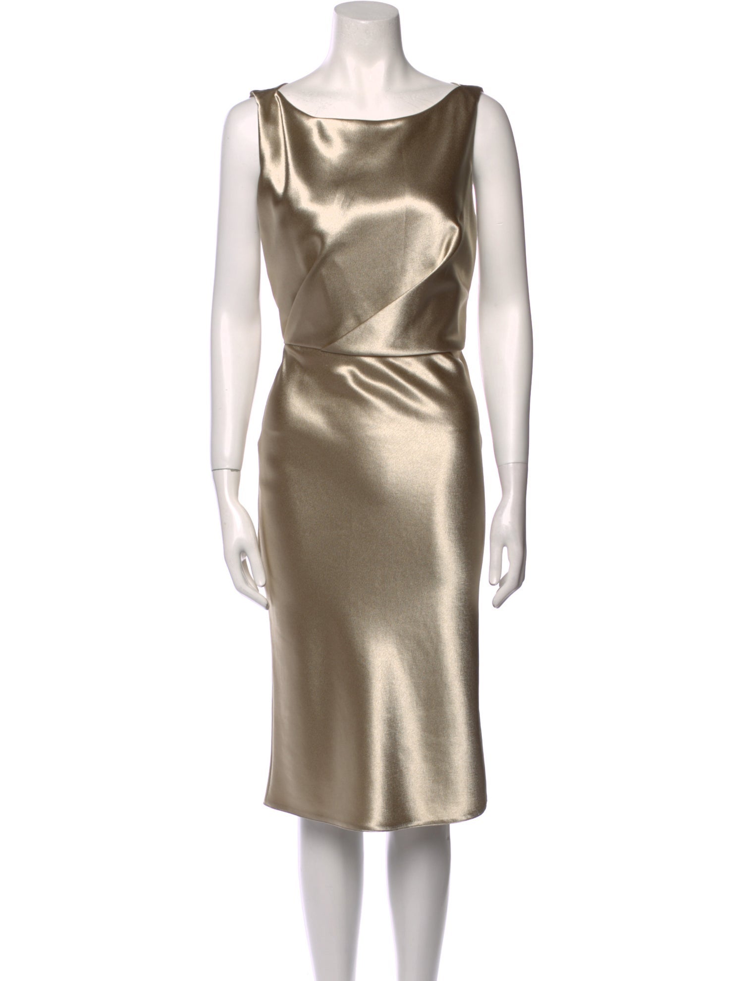 Nili Lotan Bateau Neckline Midi Length Dress