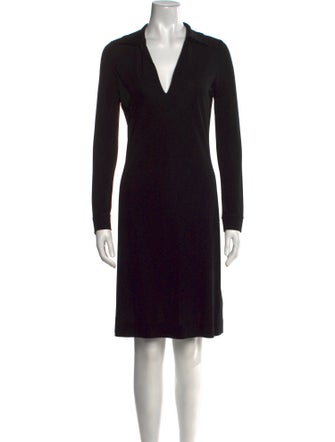 Nili Lotan V-Neck Knee-Length Dress