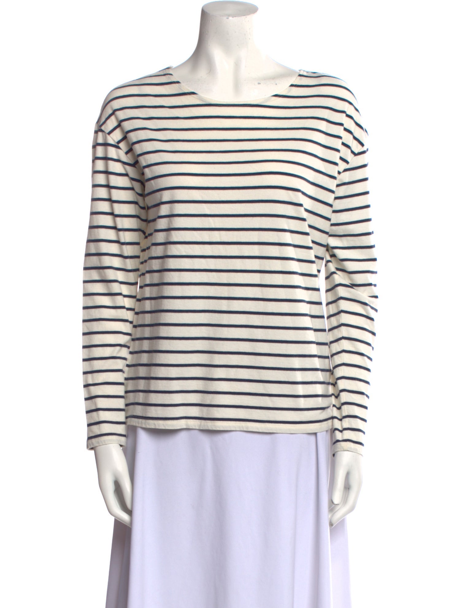 Nili Lotan Striped Crew Neck T-Shirt