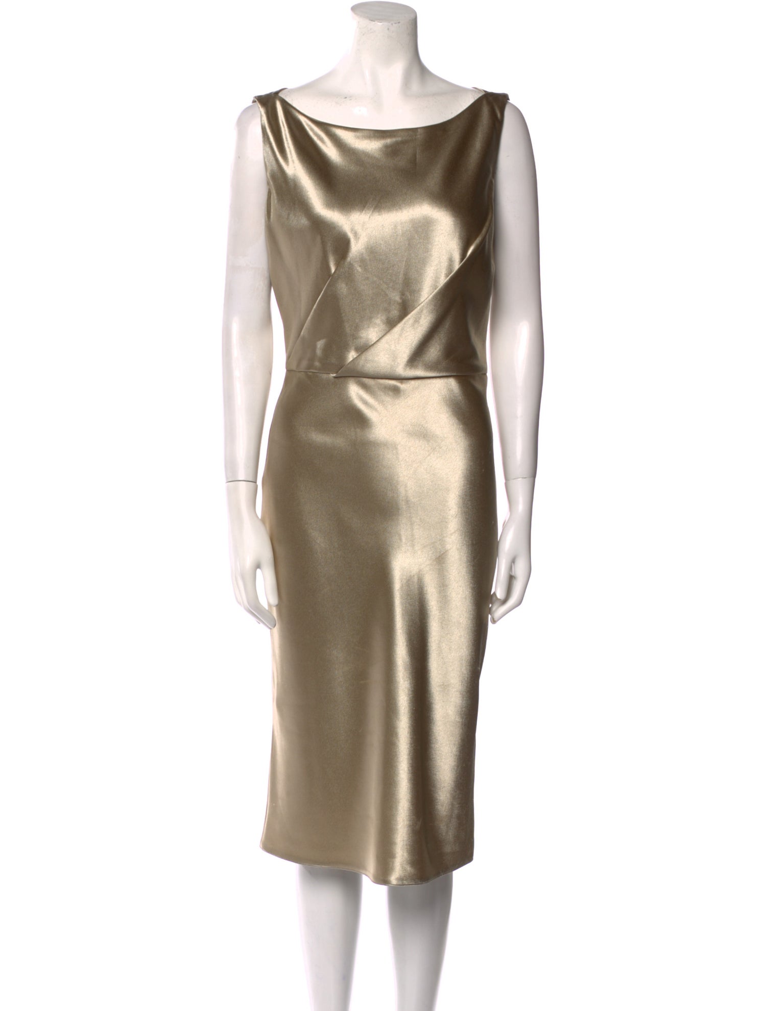 Nili Lotan Scoop Neck Midi Length Dress