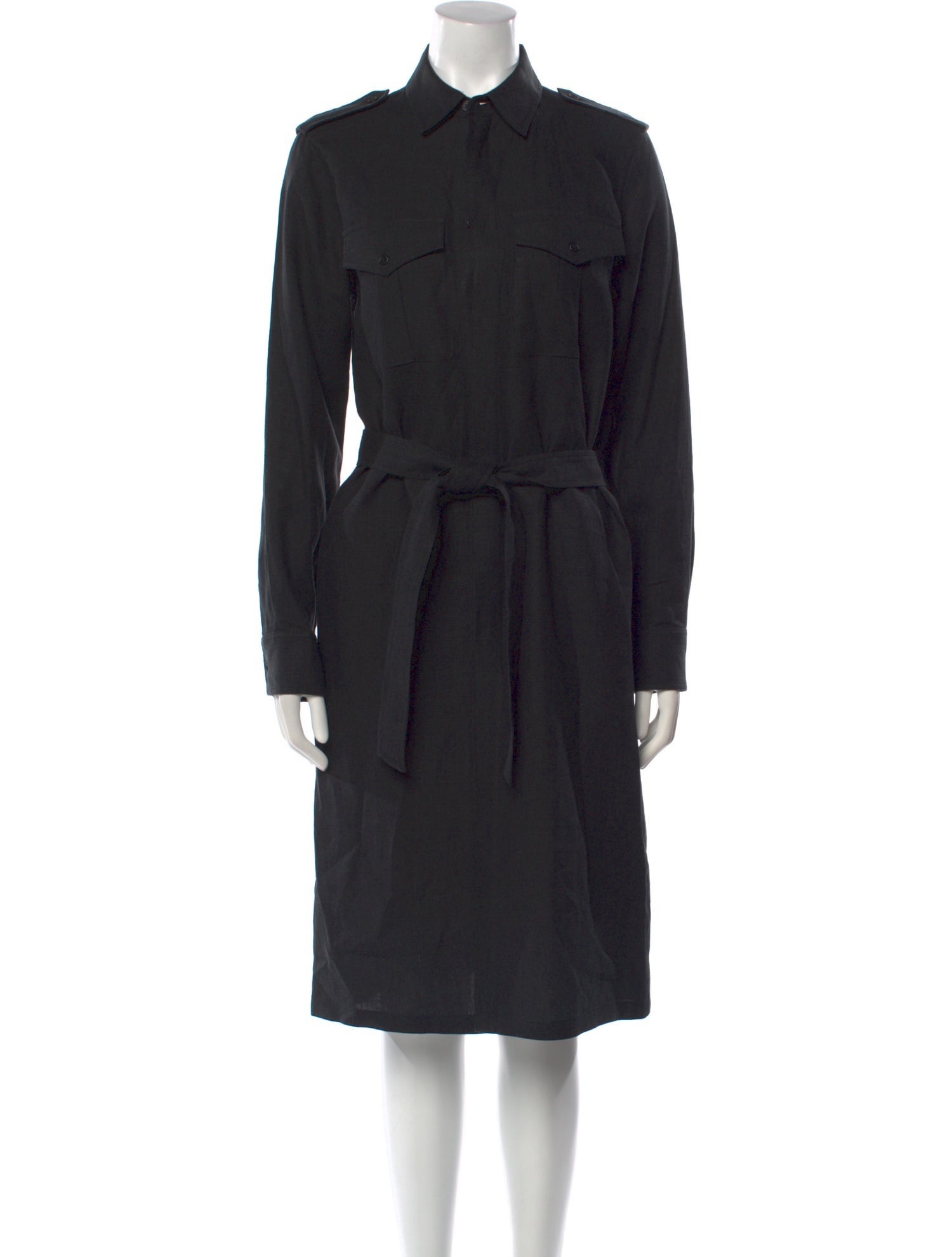 Nili Lotan Linen Midi Length Dress