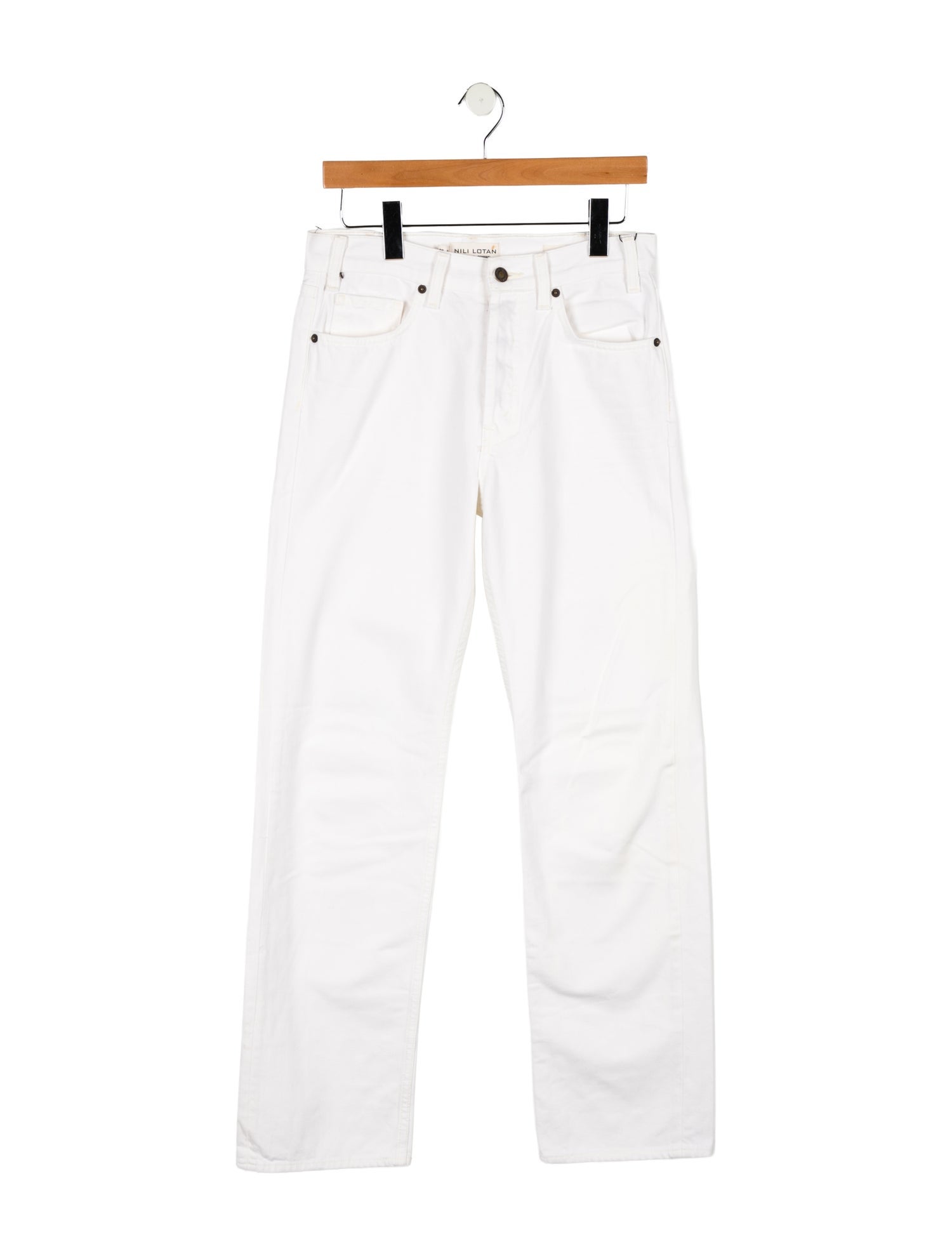 Nili Lotan High-Rise Straight Leg Jeans