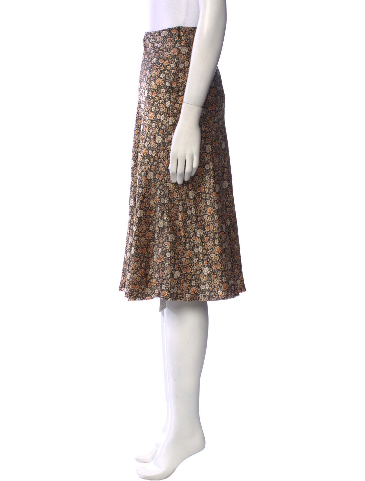 Nili Lotan Silk Knee-Length Skirt