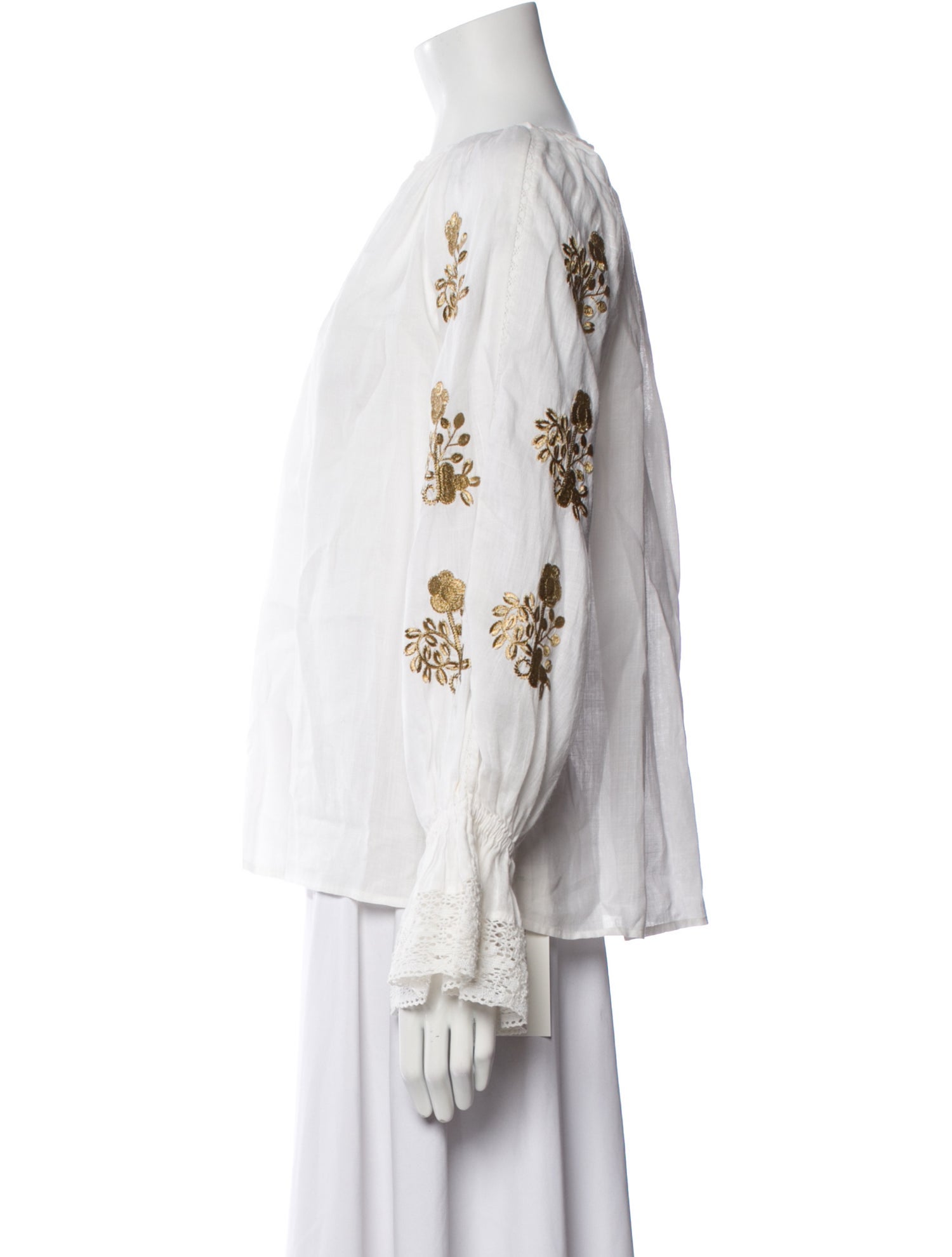 Nili Lotan Off-The-Shoulder Long Sleeve Blouse