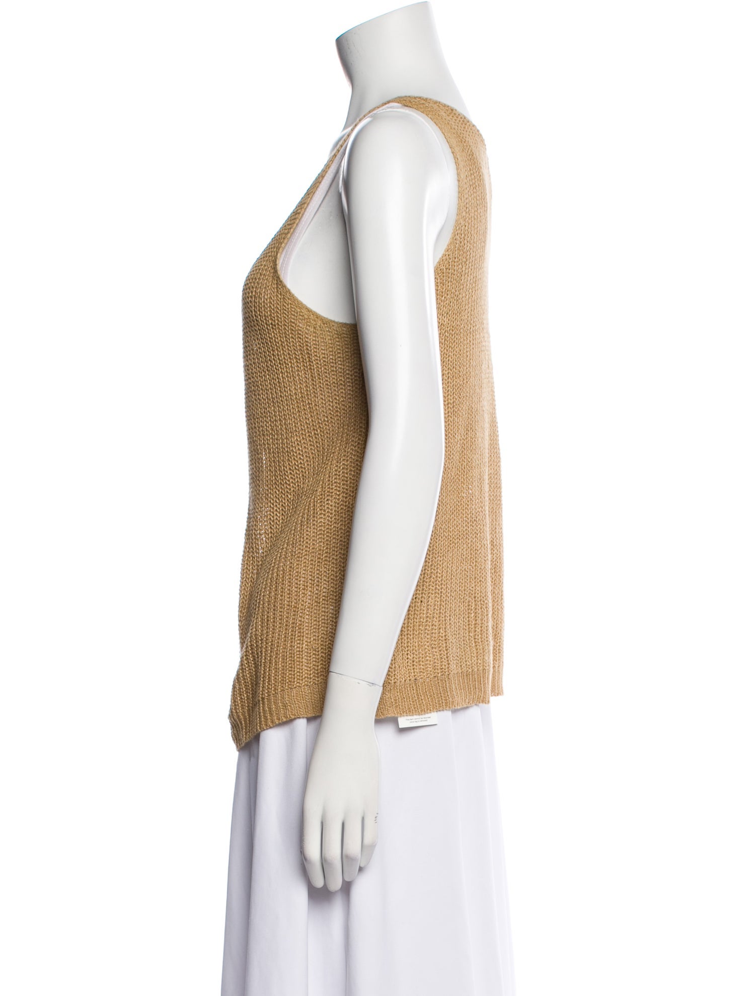 Nili Lotan Linen Scoop Neck Top