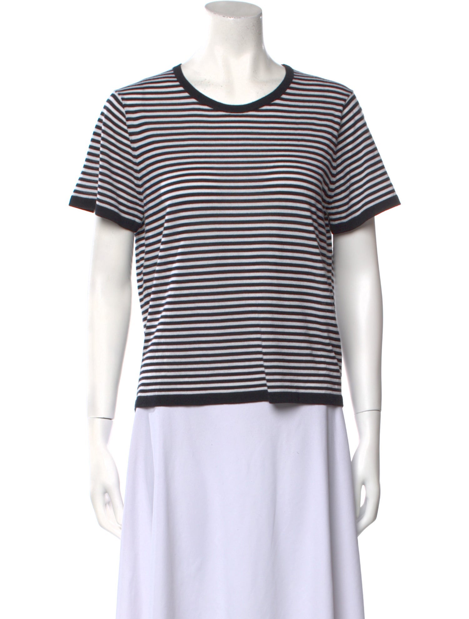 Nili Lotan Wool Striped T-Shirt