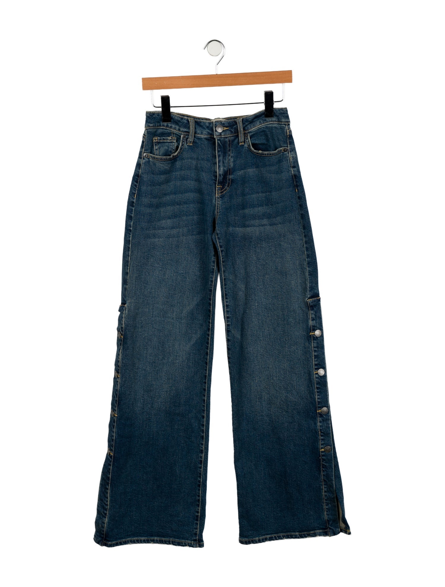 Nili Lotan Mid-Rise Wide Leg Jeans