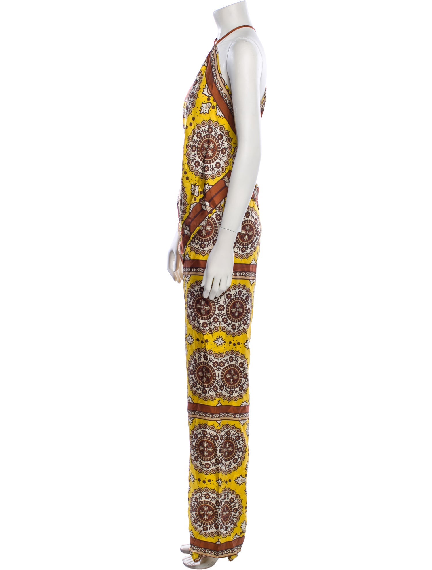 Nili Lotan Silk Printed Pant Set