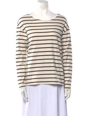 Nili Lotan Striped Bateau Neckline Top