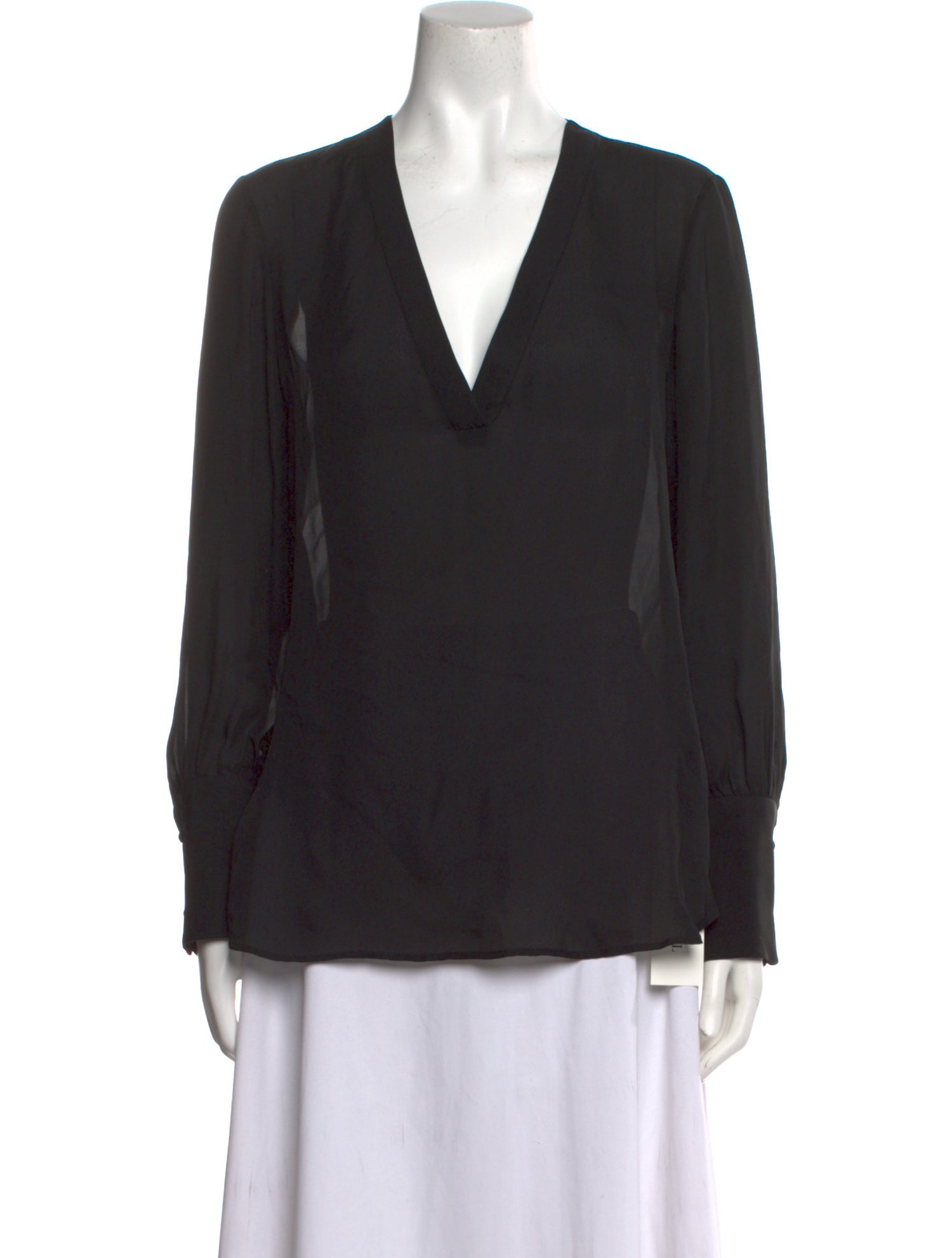 Nili Lotan Silk V-Neck Blouse