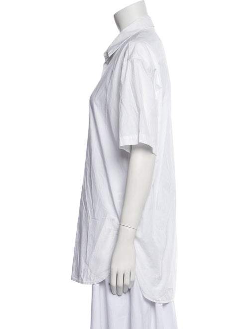 Nili Lotan Short Sleeve Button-Up Top