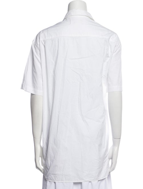 Nili Lotan Short Sleeve Button-Up Top