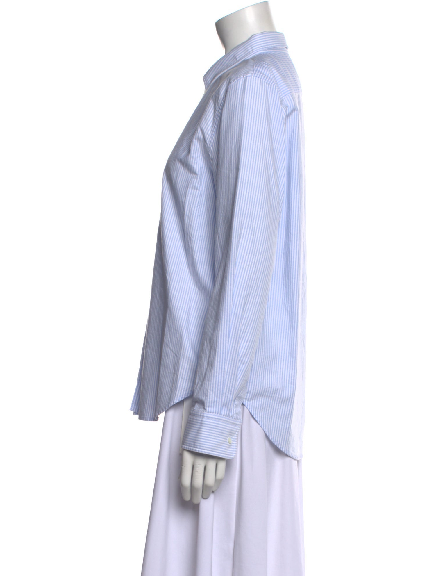 Nili Lotan Striped Long Sleeve Dress Shirt