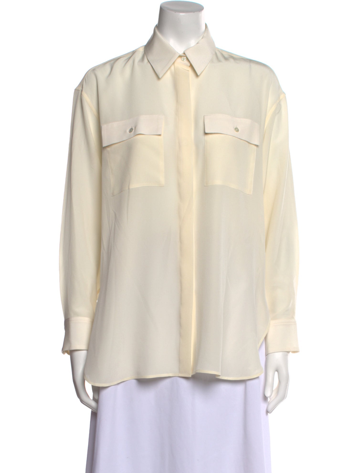 Nili Lotan Long Sleeve Button-Up Top