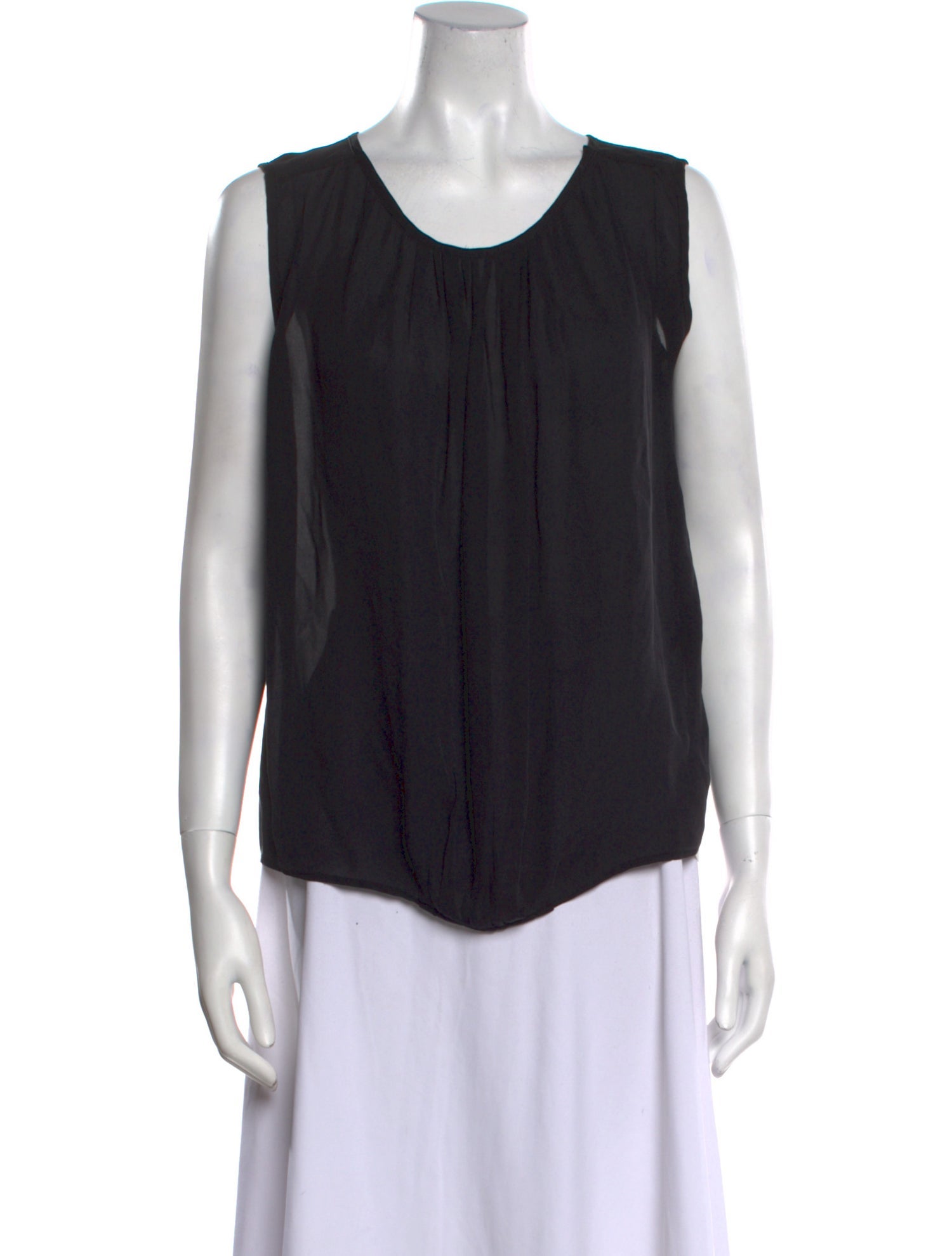 Nili Lotan Silk Scoop Neck Blouse