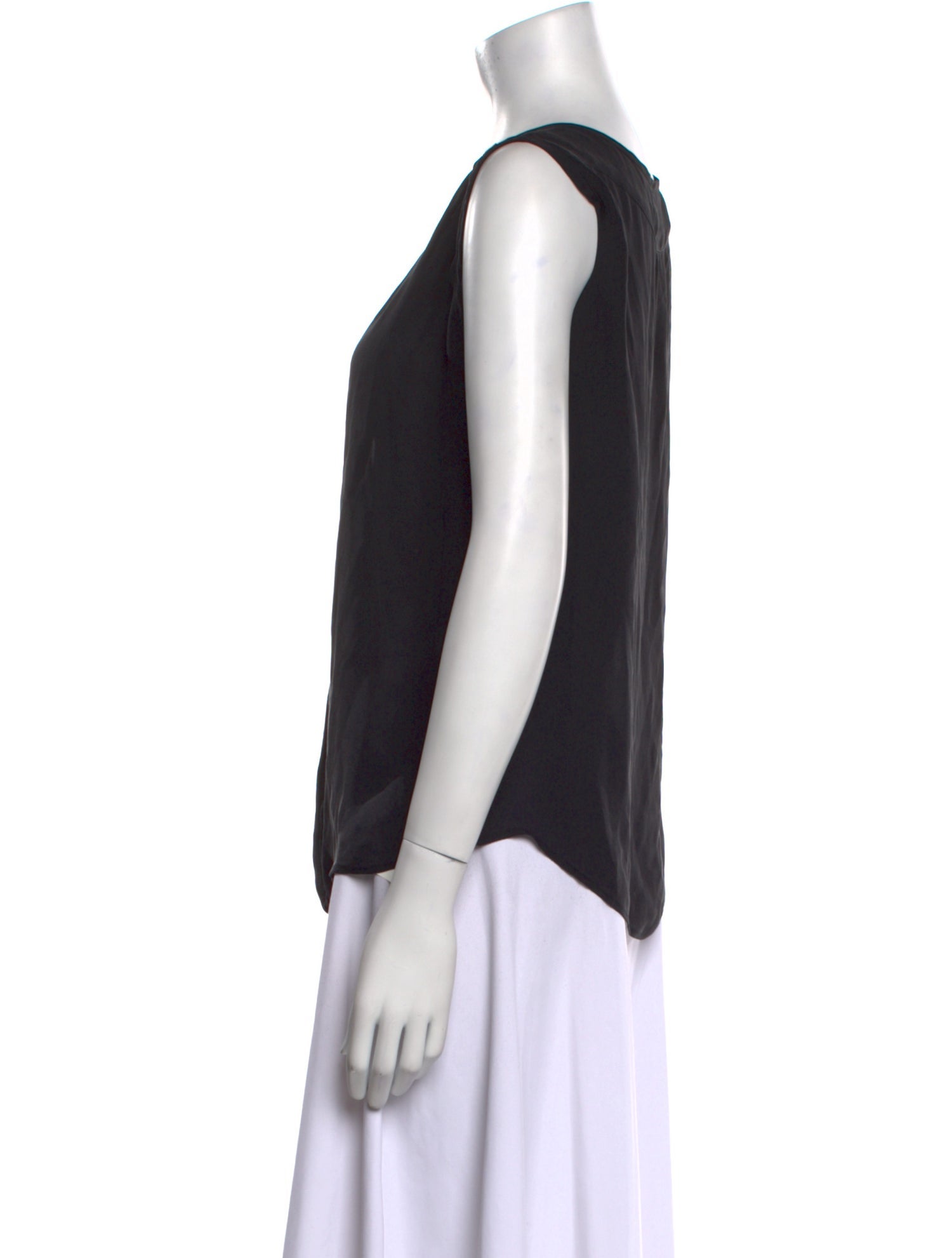 Nili Lotan Silk Scoop Neck Blouse