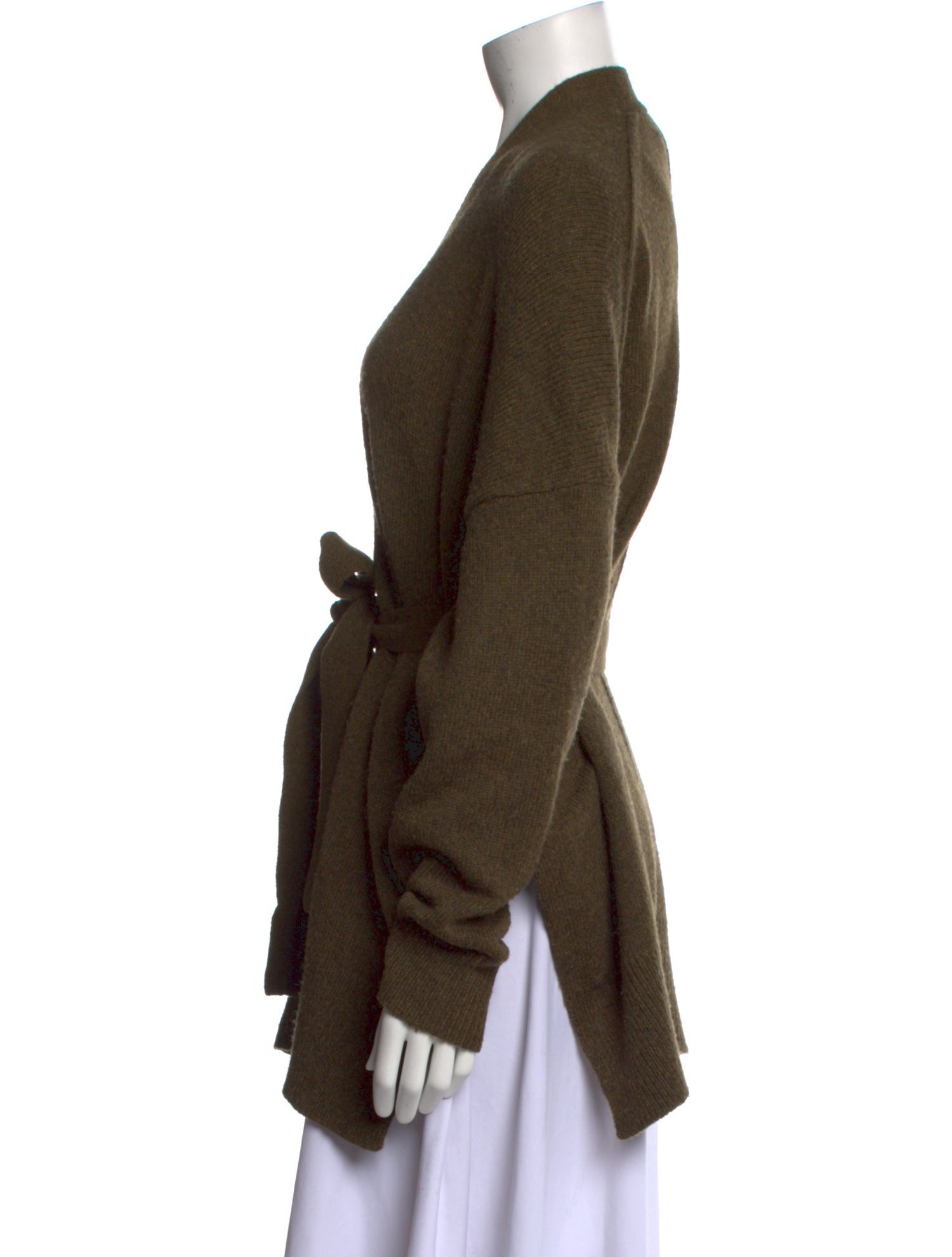 Nili Lotan Merino Wool Plunge Neckline Sweater