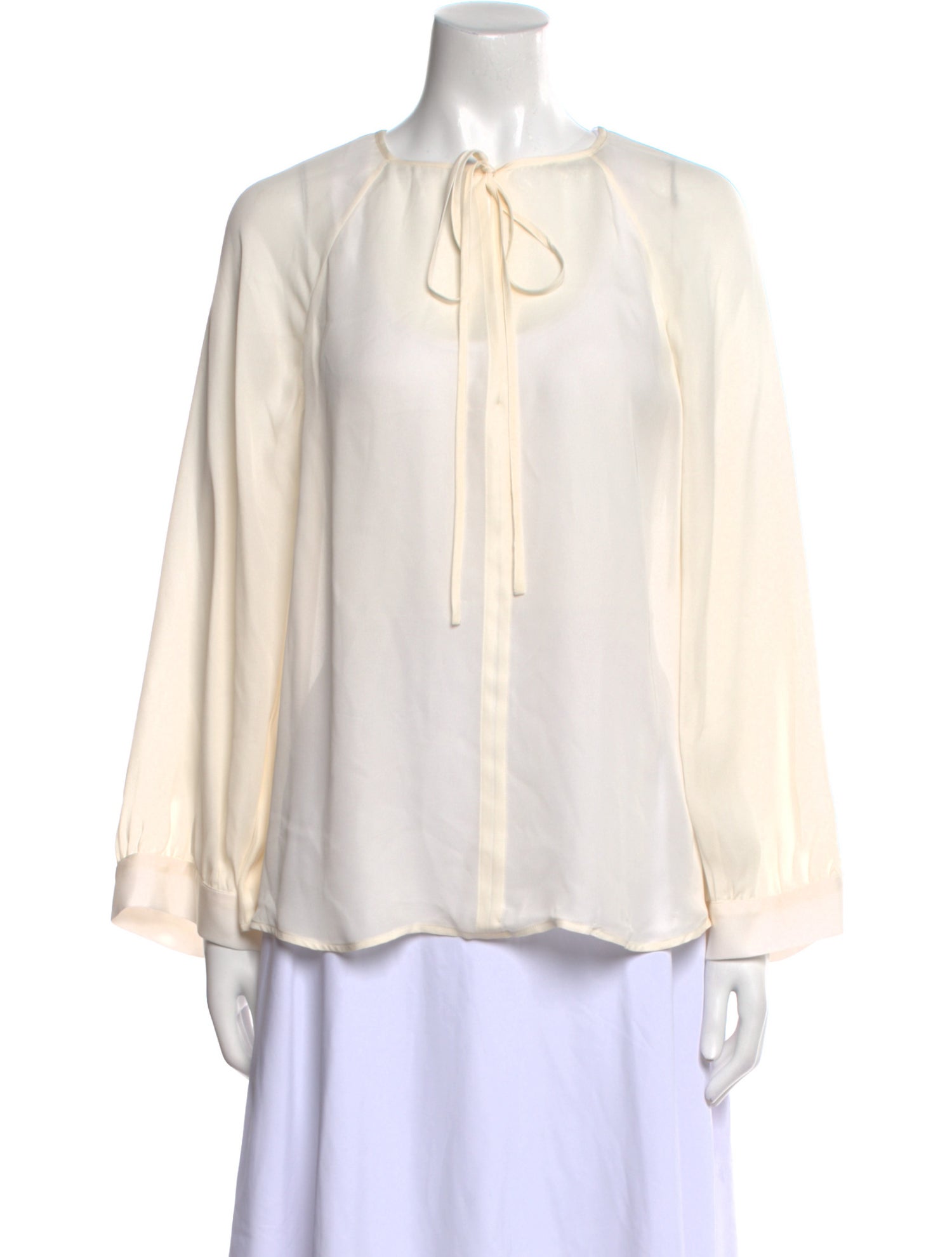 Nili Lotan Silk Crew Neck Blouse