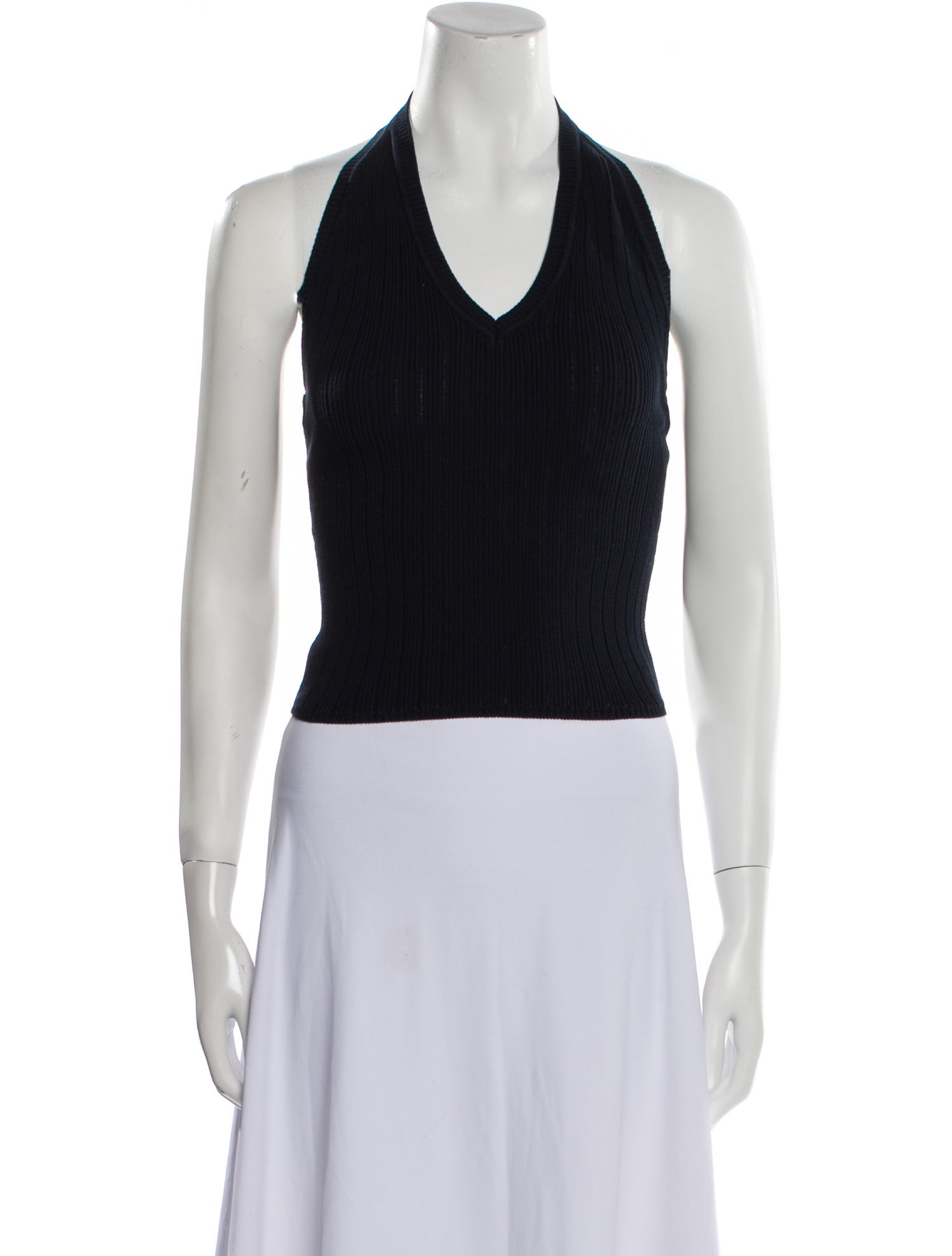 Nili Lotan Halterneck Sleeveless Crop Top