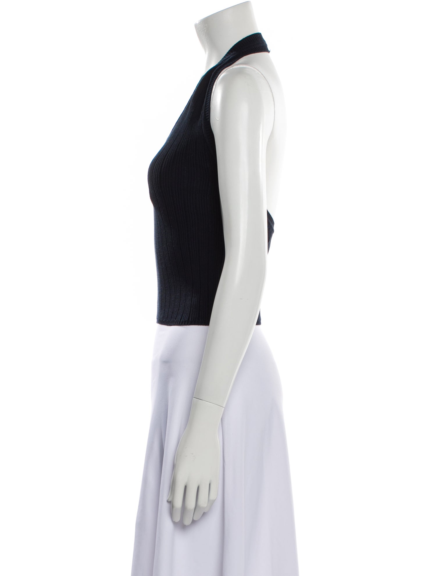 Nili Lotan Halterneck Sleeveless Crop Top