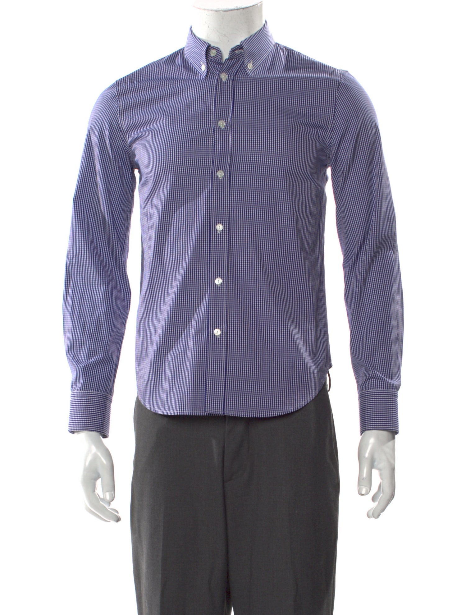 Nili Lotan Plaid Print Long Sleeve Shirt